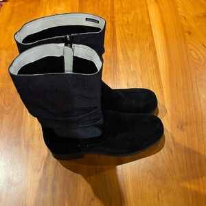 REVITALIGN Orthotic Suede & Canvas Ruched Midi Boots - Fremont